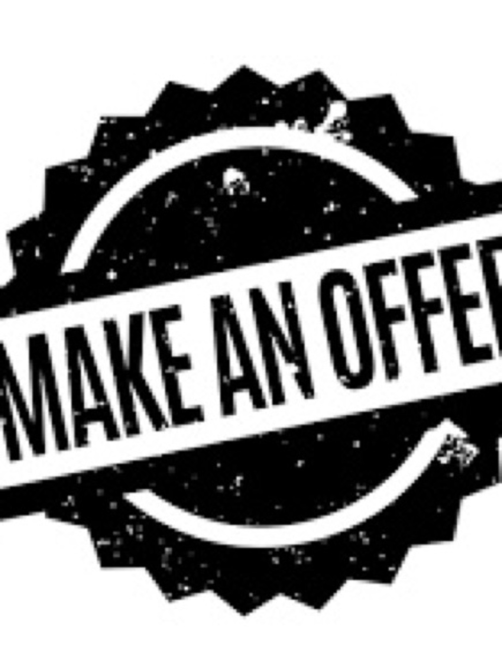 Make An Offer Graphic Sticker - Black & White